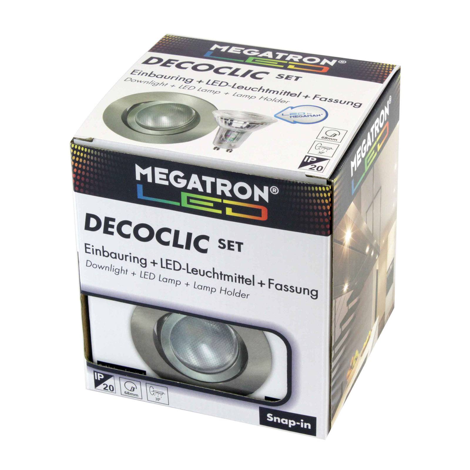 foto del prodotto megatron spot led decoclic set gu10 4,5w led, ferro
