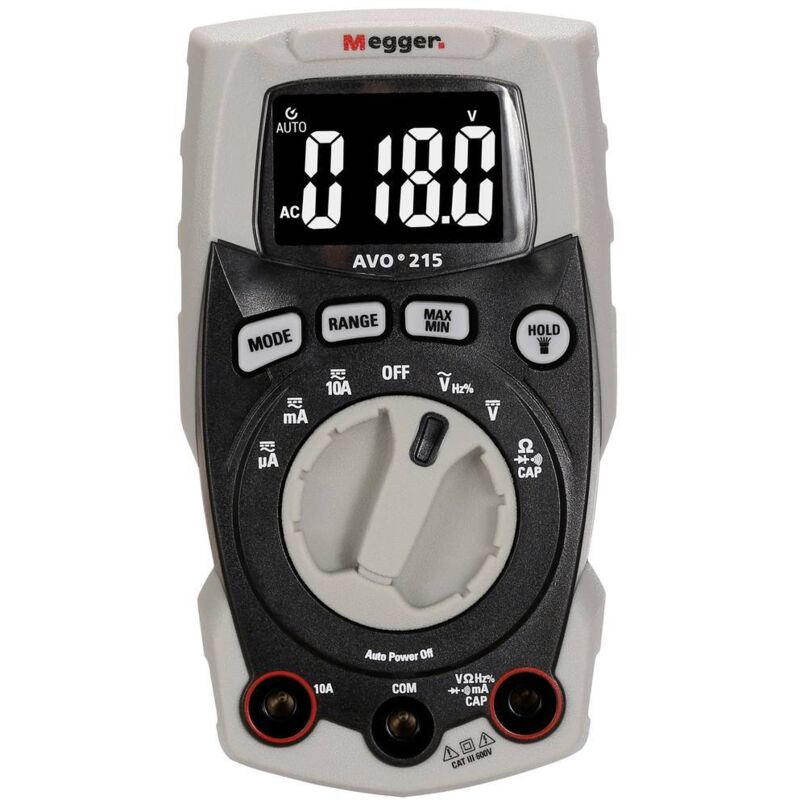 foto del prodotto megger avo215 multimetro portatile digitale cat iii 600 v display counts 4000