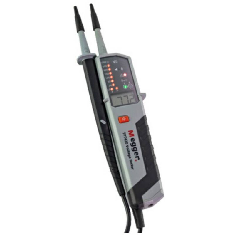 foto del prodotto megger tpt420 tester di tensione a due poli cat iv 1000 v led, lcd, acustico