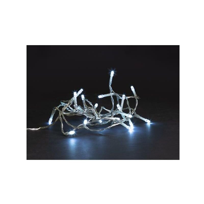foto del prodotto meissa led 2 m 20 lampade bianche cavo trasparente modulatore batterie non fornite