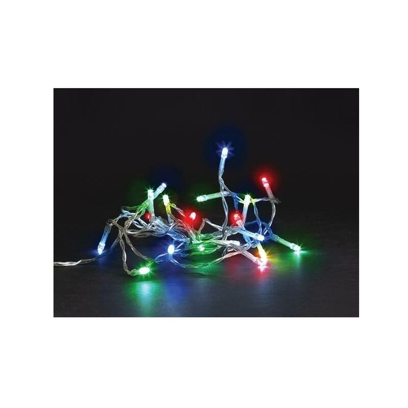 foto del prodotto meissa led 2 m 20 lampade multicolori cavo trasparente modulatore batterie non fornite