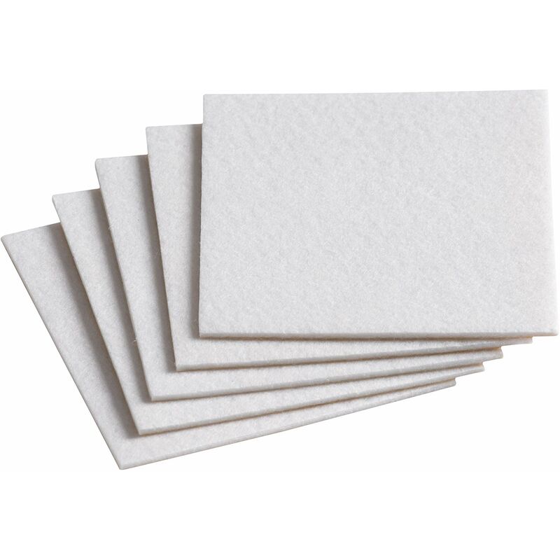 foto del prodotto meister 645346, filzzuschnitt autoadesiva, 100 x 100 mm, 5 pezzi, bianco