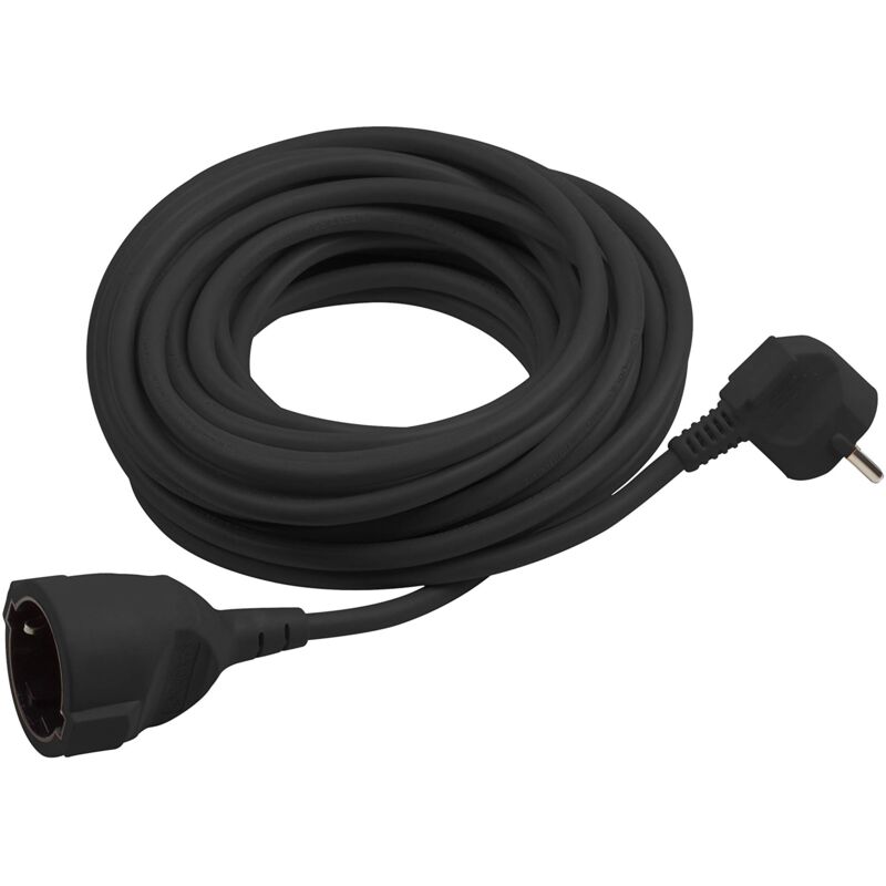 foto del prodotto meister contatto di protezione, 2 m, colore nero, cavo in plastica, ip20, per interni, sicurezza per bambini, prolunga schuko 7432220