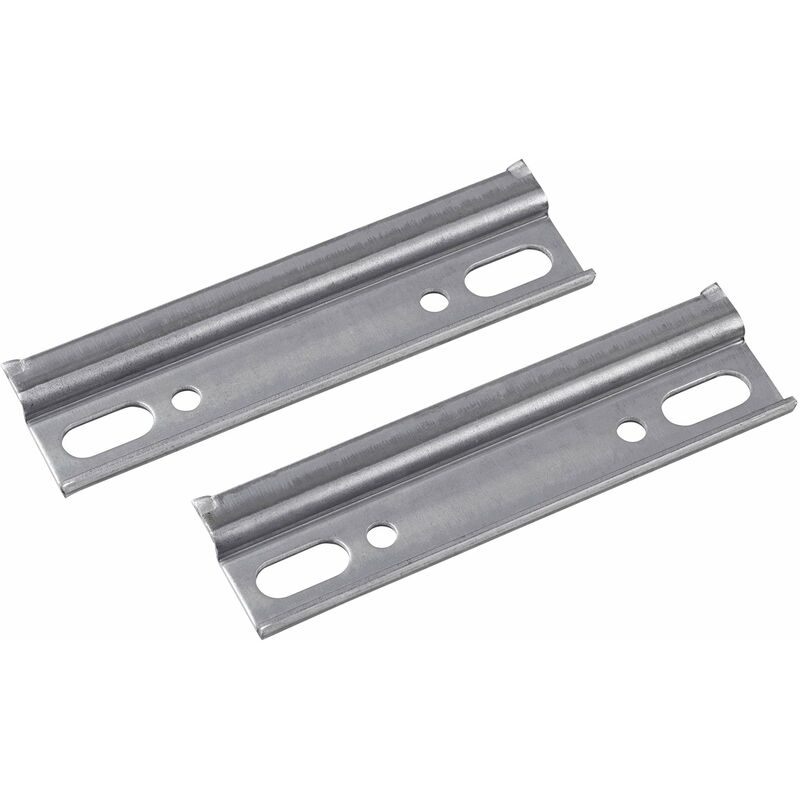 foto del prodotto meister metafranc binario sospeso per armadio 2 pezzi 110 mm di lunghezza acciaio robusto con protezione antiscivolo per appendere