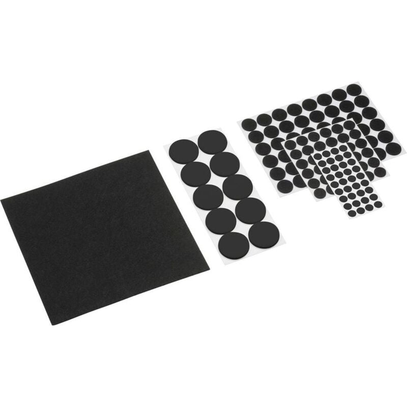 foto del prodotto meister metafranc wu0281180 feltro autoadesivo, rotondo nero 1 kit