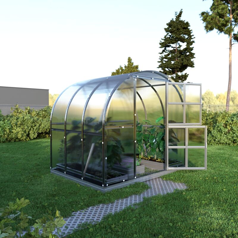foto del prodotto meistro kodas serre da giardino robuste klasika arch 3 x 2 m 6 m , 4 mm con rivestimento in policarbonato