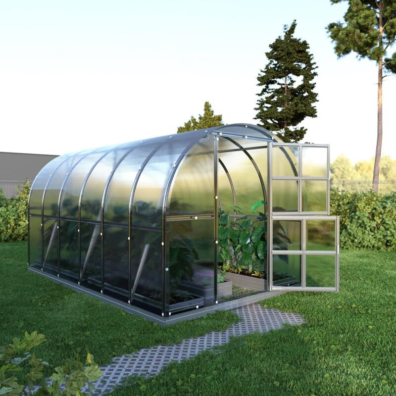 foto del prodotto meistro kodas serre da giardino robuste klasika arch 3 x 4 m 12 m , 4 mm con rivestimento in policarbonato