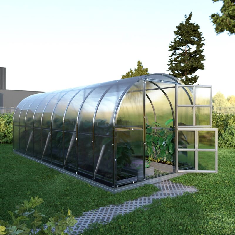 foto del prodotto meistro kodas serre da giardino robuste klasika arch 3 x 6 m 18 m , 6 mm con rivestimento in policarbonato
