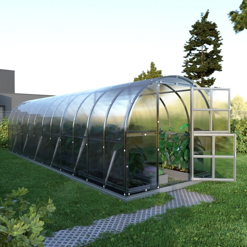 foto del prodotto meistro kodas serre da giardino robuste klasika arch 3 x 8 m 24 m , 6 mm con rivestimento in policarbonato
