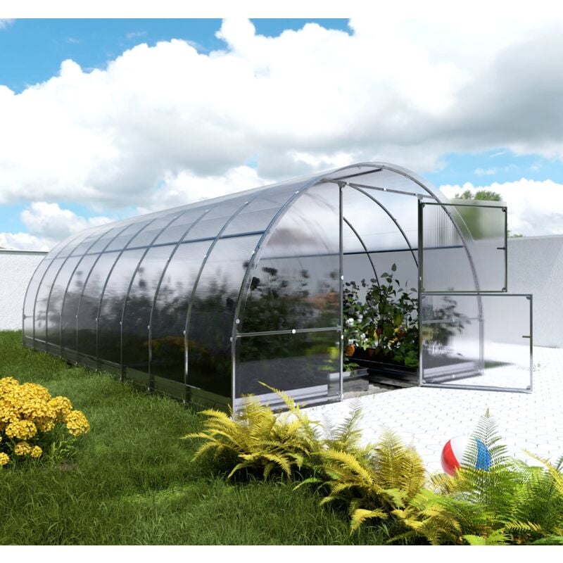 foto del prodotto meistro kodas serre da giardino robuste klasika easy 3 x 6 m 18 m , 4 mm con rivestimento in policarbonato
