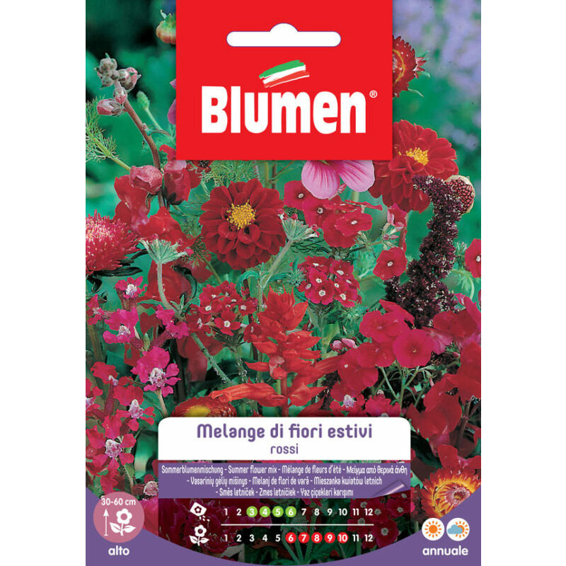 foto del prodotto melange fiori estivi rossi blumen sementi semi