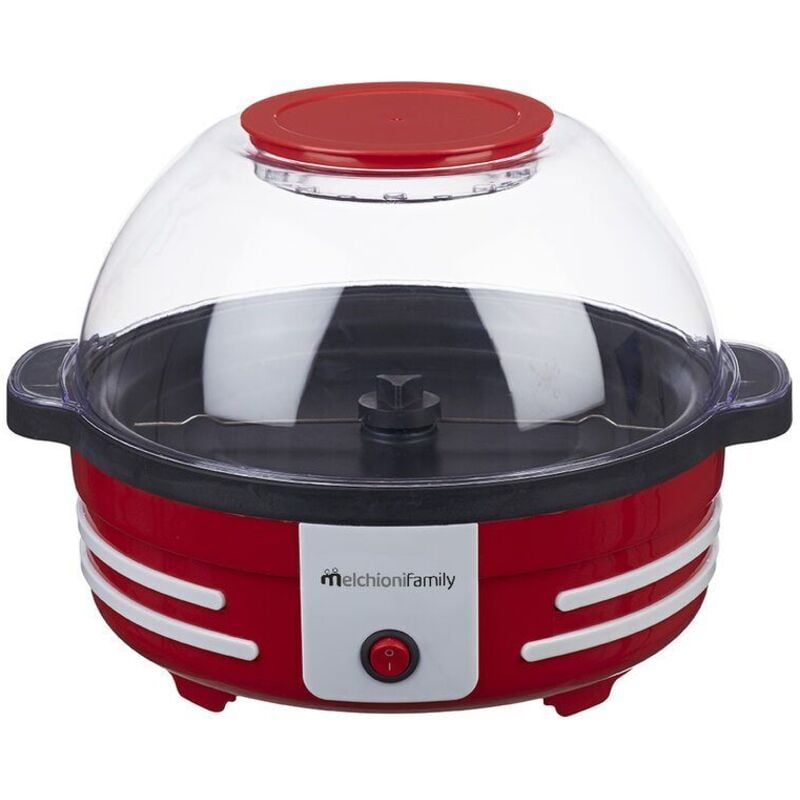 foto del prodotto melchioni 118370002 macchina per popcorn rosso, trasparente, bianco 850 w