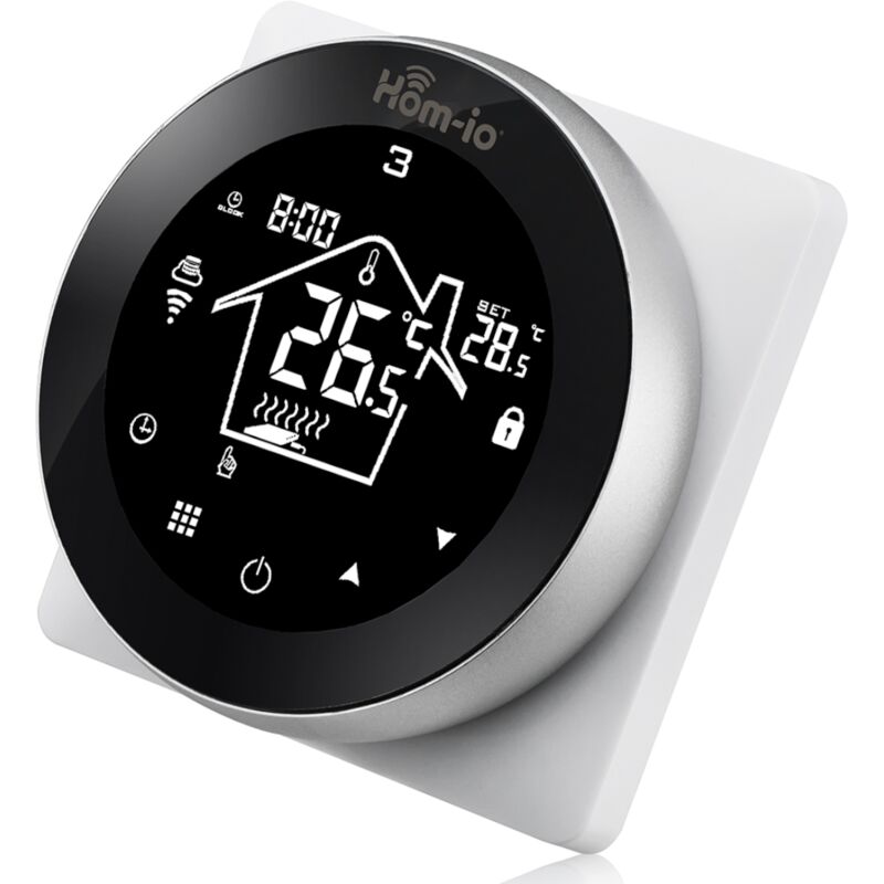foto del prodotto melchioni cronotermostato digitale wifi, programmazione settimanale hom io plus