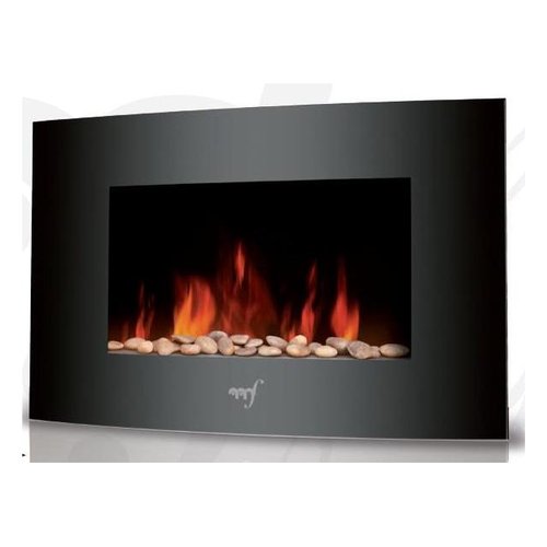 foto del prodotto melchioni family wallflame caminetto elettrico a parete potenza 2000 watt colore antracite