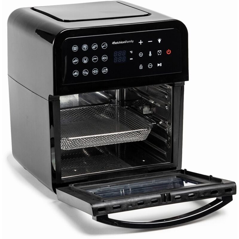 foto del prodotto melchioni - forno friggitrice ad aria 12l lucifer family con ripiani 1800w