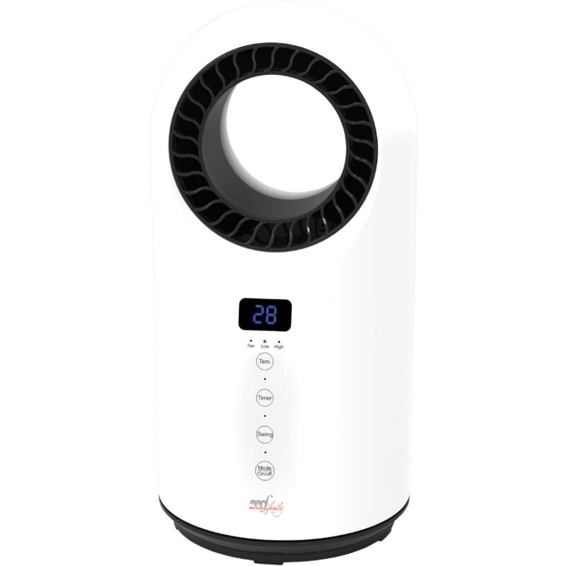 foto del prodotto melchioni termoventilatore senza pale storm, 2 regolazioni, 1500w, oscillante, con timer 12 ore