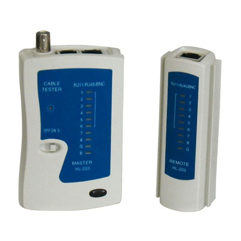 foto del prodotto melchioni tester per cavi di rete hl 203 connettori rj11 rj45 bnc 9v 489905002