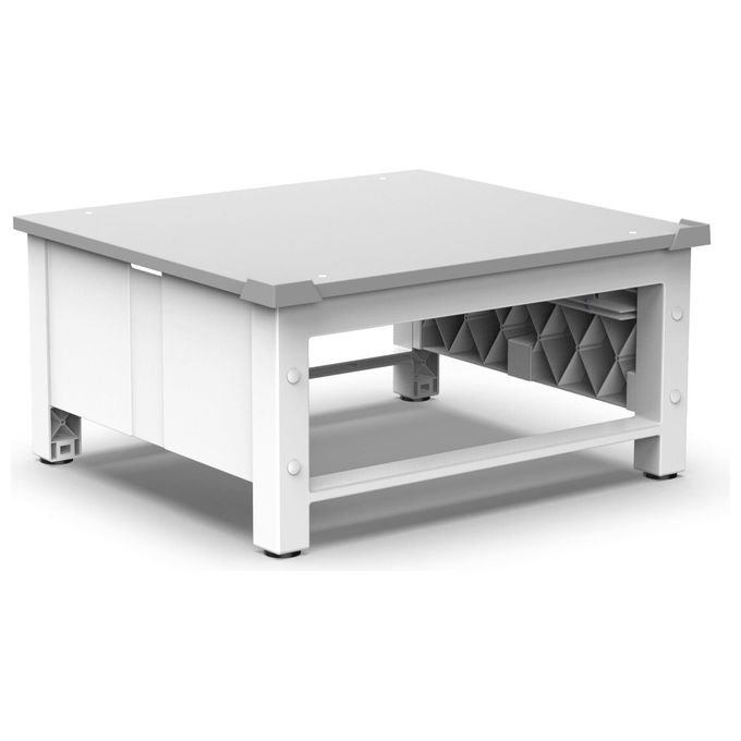 foto del prodotto meliconi base space bridge base rialzo per lavatrice asciugatrice, altezza 31 cm, supporta fino a 250 kg, piedini regolabili, tecnopolimero anti corrosione, bianco