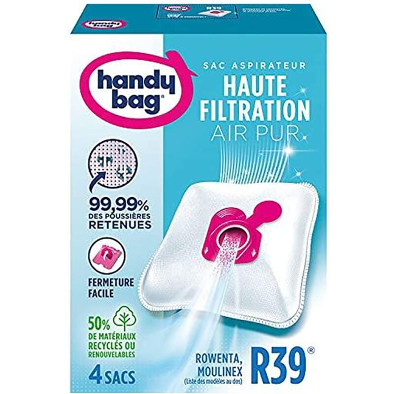 foto del prodotto melitta handy bag r 39 sacchetto aspirapolvere microfibra ipoallergenica rowenta silence force rowenta silence force compact 4 sacchetti e 1