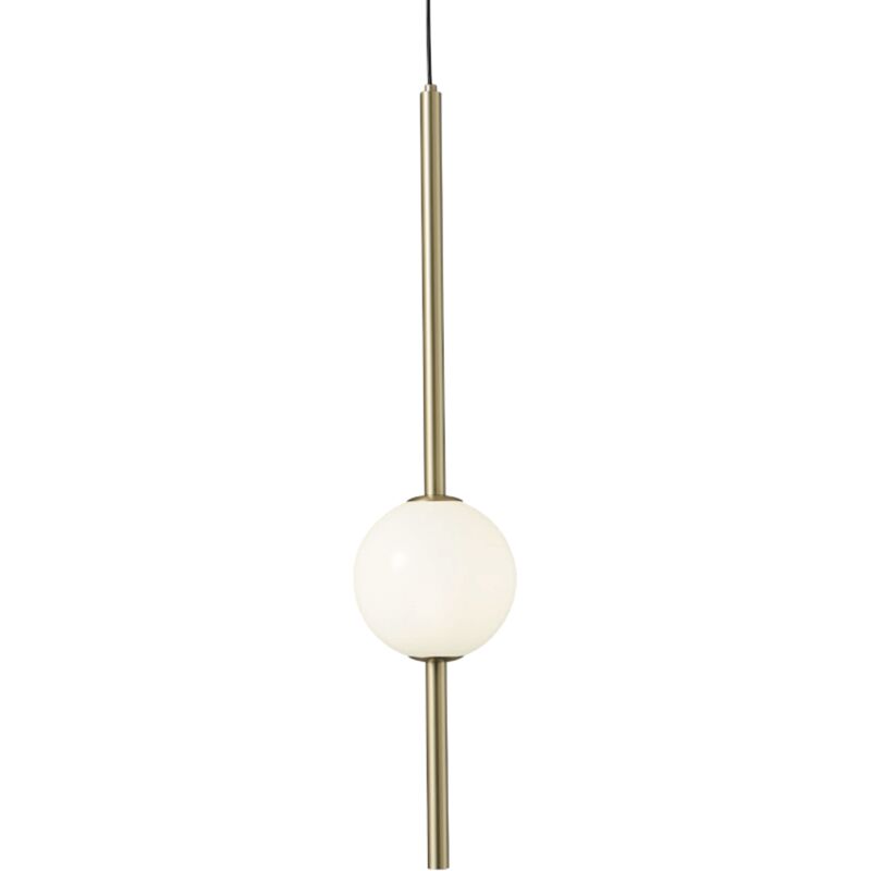 foto del prodotto melkita lampada a sospensione led oro 58 cm vetro opalino