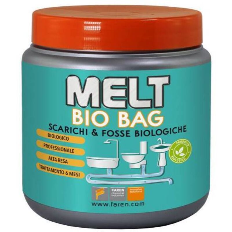 foto del prodotto melt bio bag x scarichi e fosse biologiche gr. 300. prezzo per 1 pezzo.