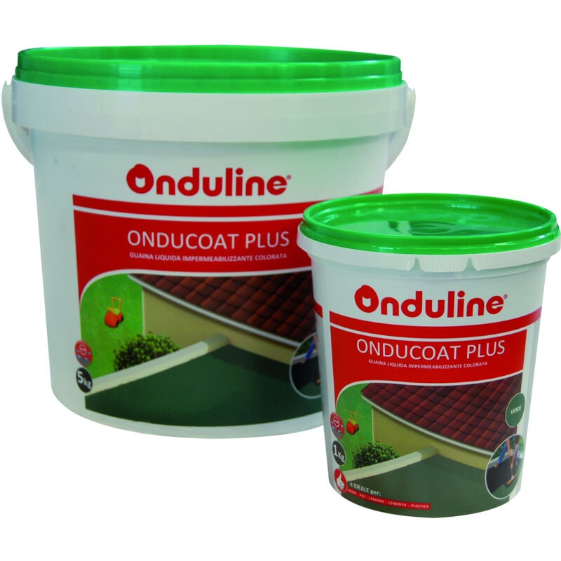 foto del prodotto membrana impermeabilizzante liquida onduline per terrazze, resistente ai raggi uv verde 5 kg