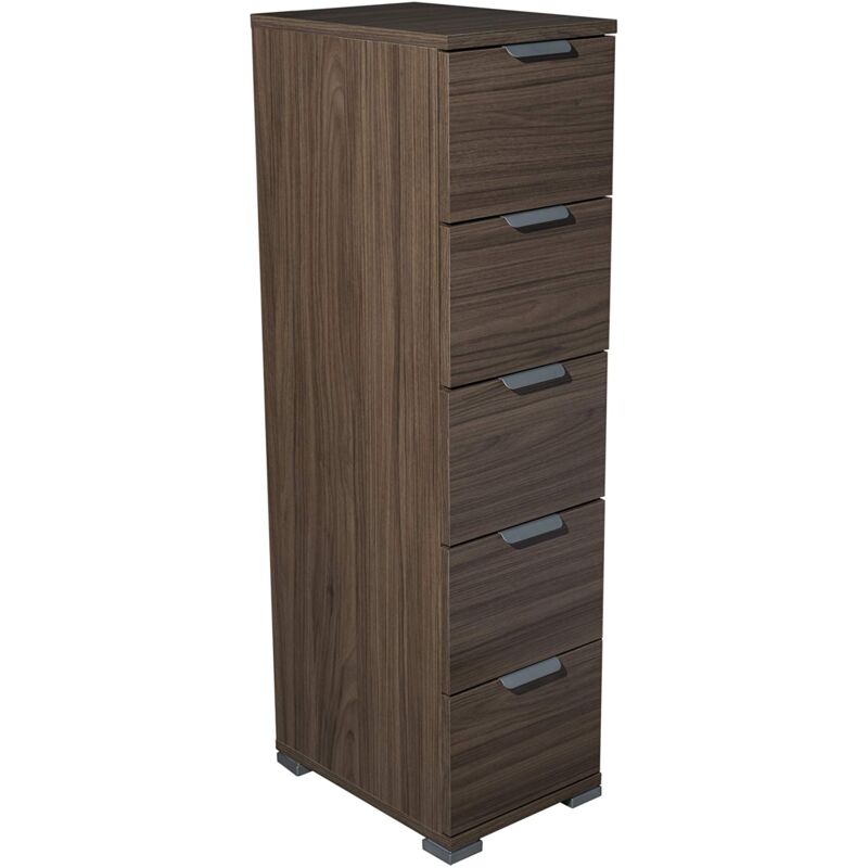 foto del prodotto memi me310cnoc cassettierina, legno, noce, 38x27x105 cm