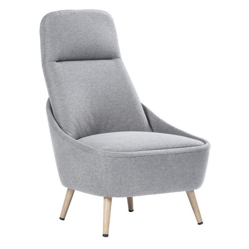 foto del prodotto memphis poltrona rivestita in tessuto, grigio chiaro