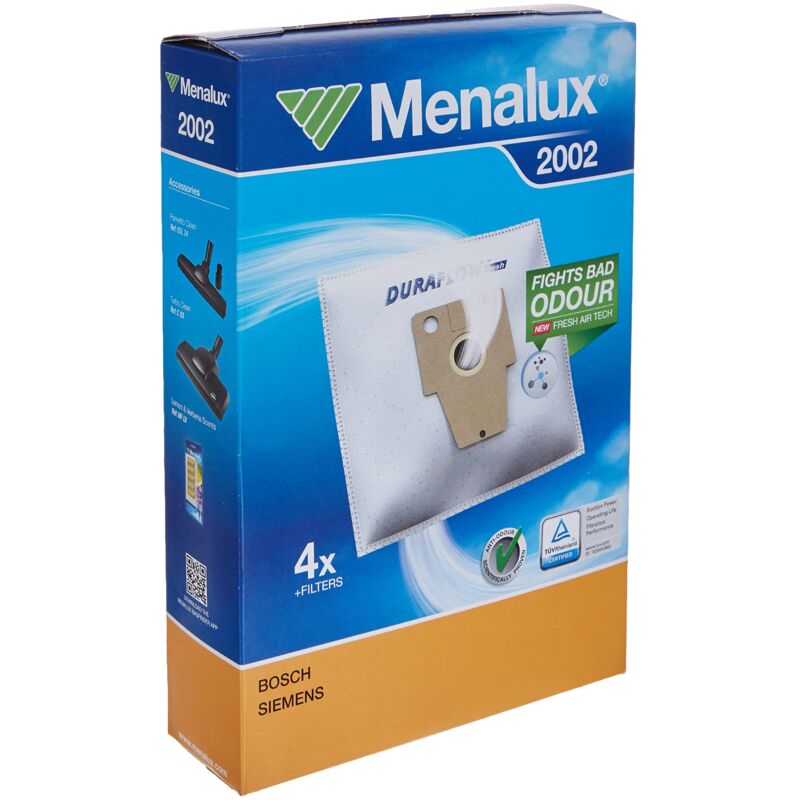 foto del prodotto menalux 2002 confezione da 5 sacchetti sintetici 1 microfiltro 1 filtro motore