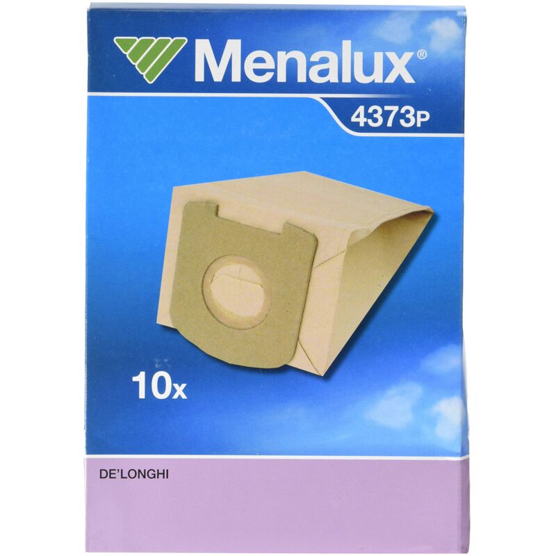 foto del prodotto menalux 4373 p sacchetti per aspirapolvere in carta per de longhi, colombina e classe a, 10 pezzi