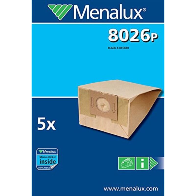 foto del prodotto menalux 8026p 5 carta sacchetti per aspirapolvere black e decker