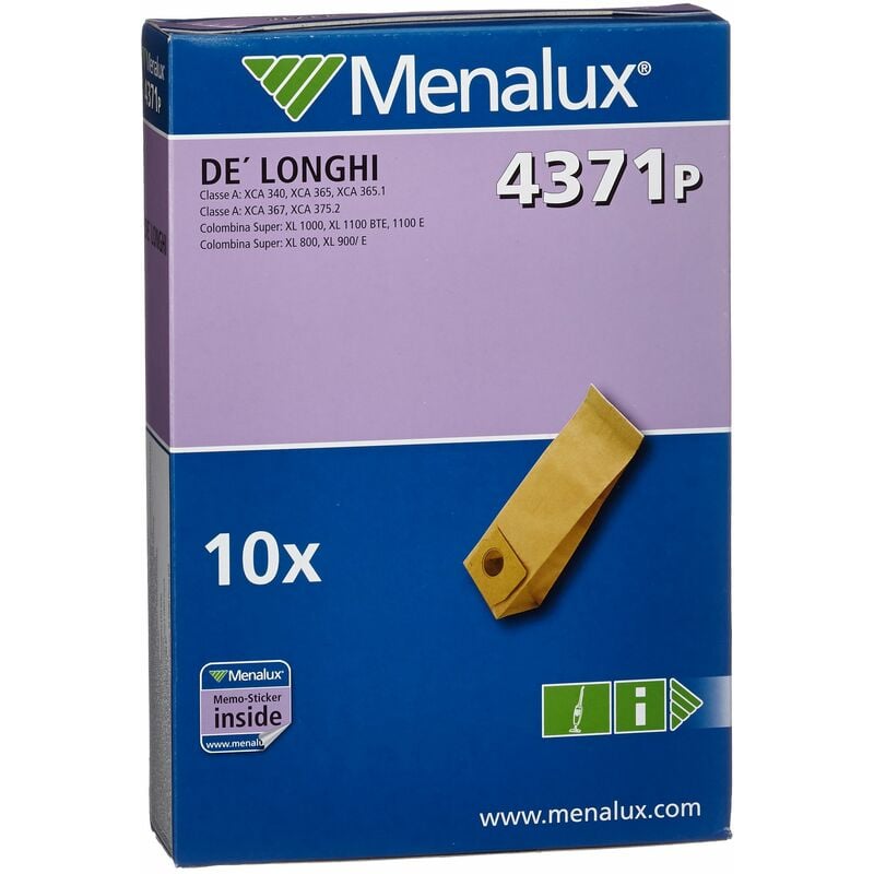 foto del prodotto menalux 900256143 sacchetto per scope delonghi