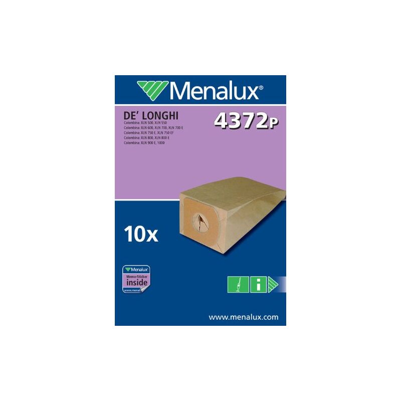 foto del prodotto menalux 900256144 4372p sacchetti per scope de longhi colombina xlf 1200