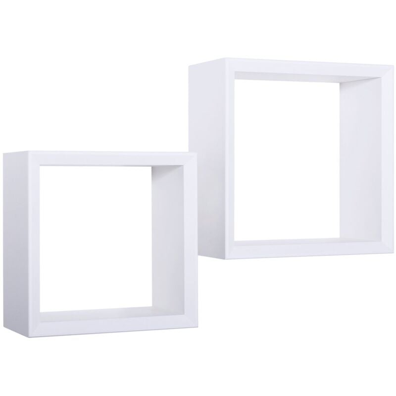 foto del prodotto mensola 2 pz scaffale parete bianco salotto camera soggiorno moderno ginevra