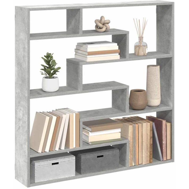 foto del prodotto mensola a cubo da parete 7 scomparti truciolato grigio cemento vidaxl