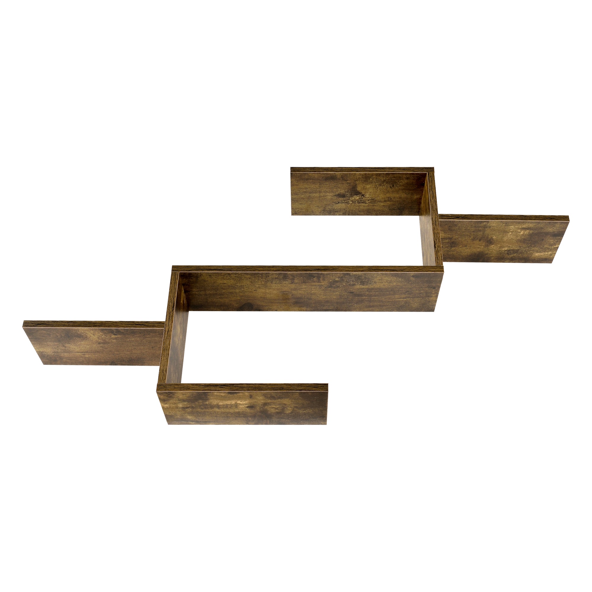 foto del prodotto mensola a muro design mobili piani portaoggetti 104 cm effetto legno scuro 03 0005207