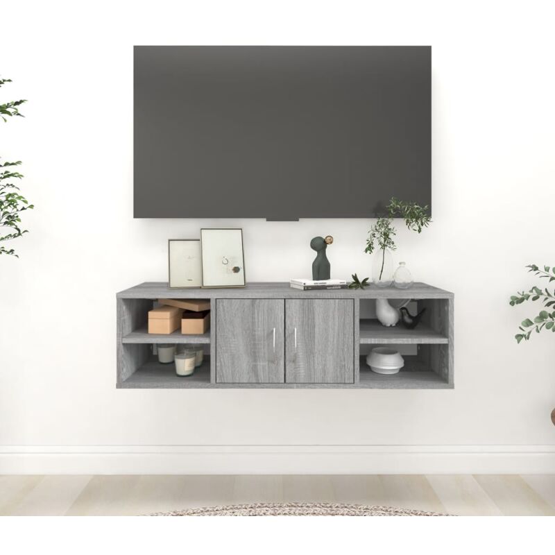 foto del prodotto mensola a muro grigio sonoma 102x30x29 cm legno multistrato vidaxl
