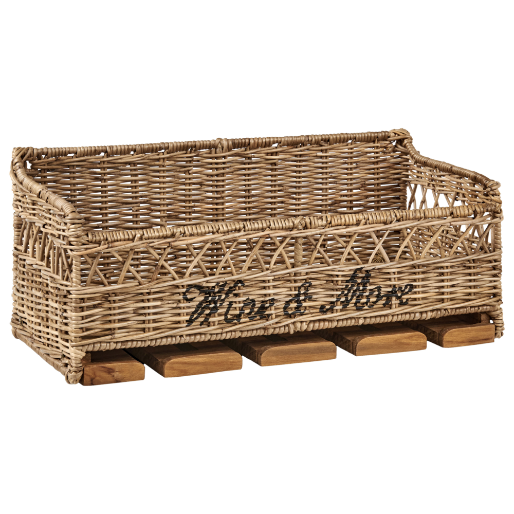 foto del prodotto mensola a muro in rattan metallo teak legno maniglie con porta bicchieri fatto a mano boho naturale decorazione casa decorazione casa