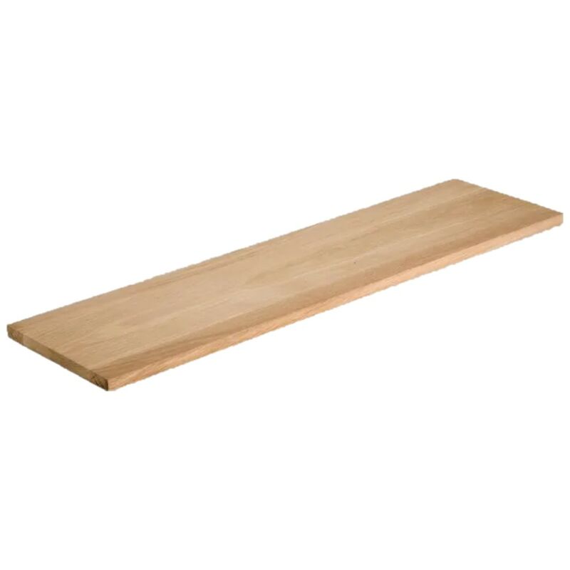 foto del prodotto mensola a parete in legno di rovere, l.90 x p.23,5 cm sp.18 mm centrale brico