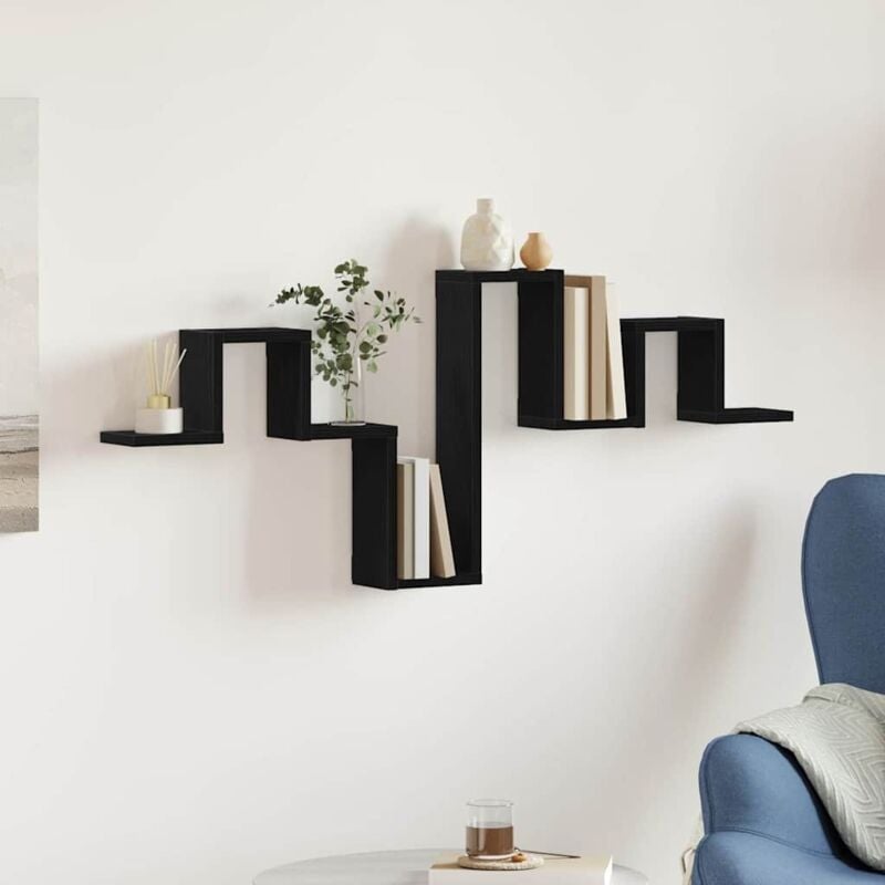 foto del prodotto mensola a parete in rovere nero 104,5x10x43 cm in legno ingegnerizzato vidaxl