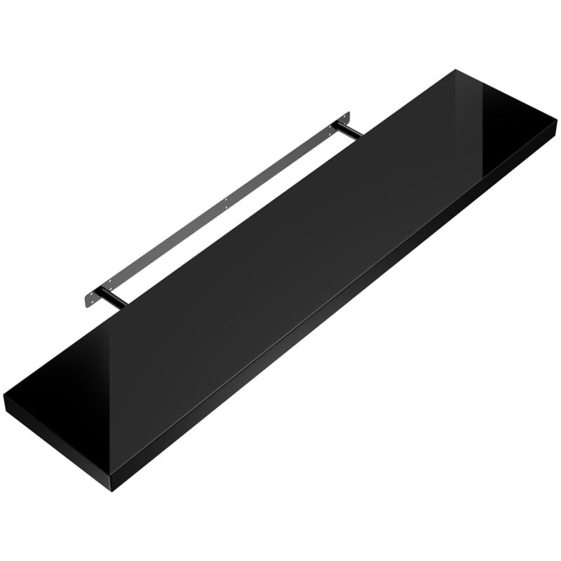 foto del prodotto mensola a parete mobile pensile libreria sospesa portaspezie da cucina mobiletto bagno 50cm hochglanz schwarz de 