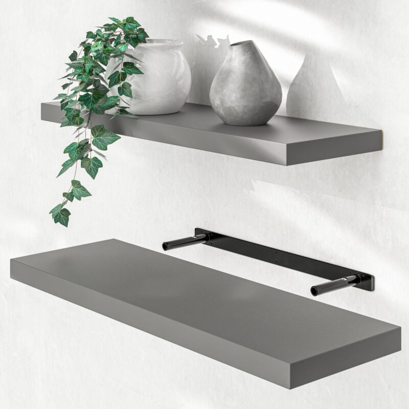 foto del prodotto mensola a parete mobile pensile libreria sospesa portaspezie da cucina mobiletto bagno 70cm grau de 
