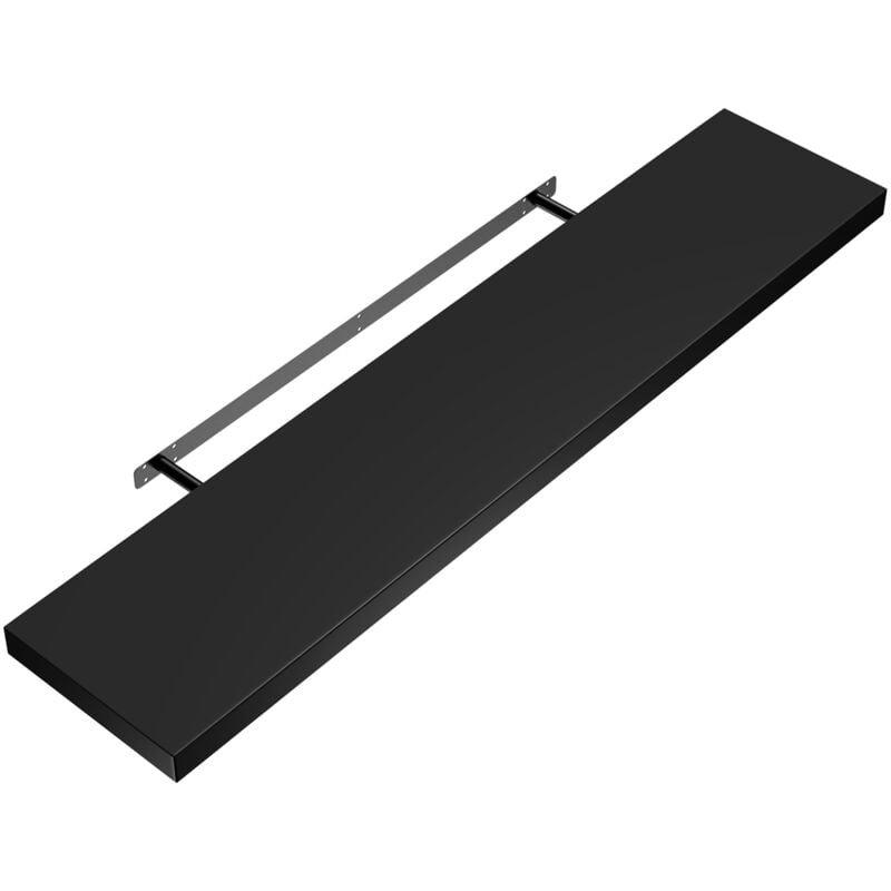 foto del prodotto mensola a parete mobile pensile libreria sospesa portaspezie da cucina mobiletto bagno 70cm schwarz de 