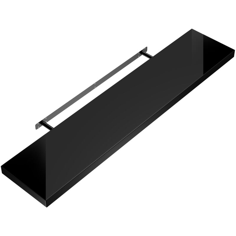 foto del prodotto mensola a parete mobile pensile libreria sospesa portaspezie da cucina mobiletto bagno 90cm hochglanz schwarz de 