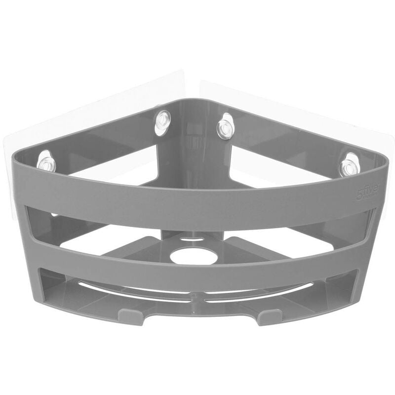 foto del prodotto mensola angolare a ventosa bath n store grigio 5five