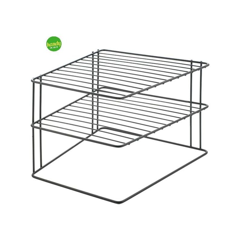 foto del prodotto mensola angolare metaltex 2 piani cm25 x 25 nero matto