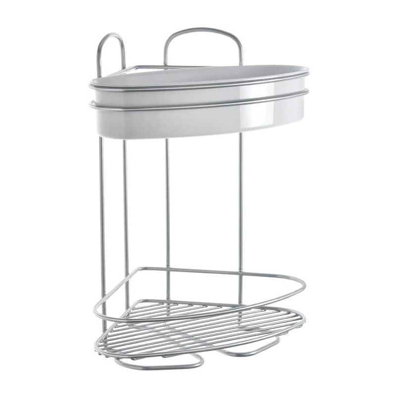 foto del prodotto mensola angolare orbit a 2 ripiani 21x21x35 cm metaltex