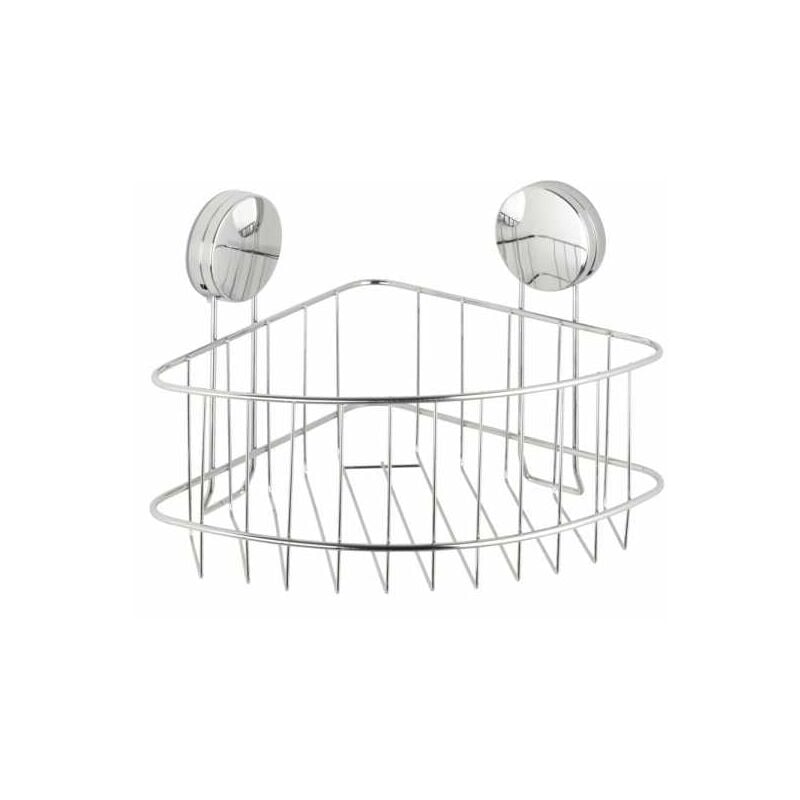 foto del prodotto mensola angolare per bagno osimo, ripiano per doccia angolare senza foratura static loc plus, acciaio, 26,5x18x19 cm, cromato wenko