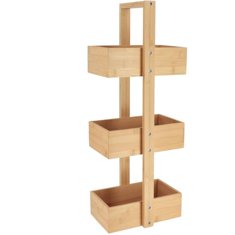 foto del prodotto mensola con 3 cesti in bambù mdf - bambù tendance