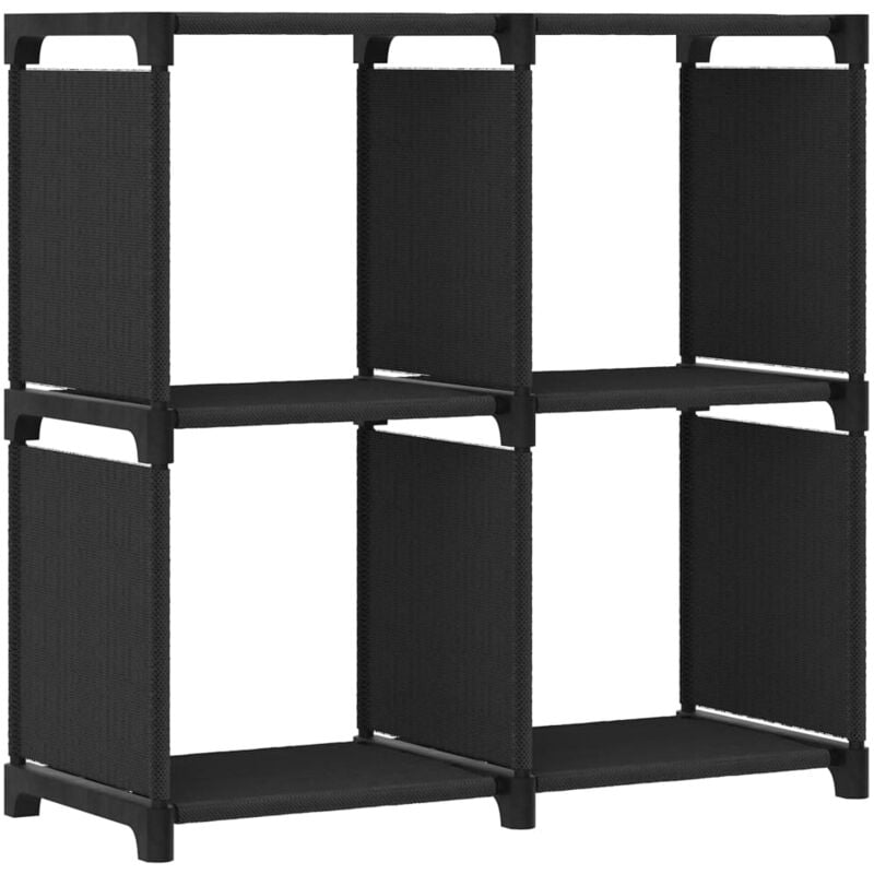 foto del prodotto mensola con 4 vani a cubo nera 69x30x72,5 cm in tessuto vidaxl